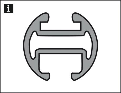 Verbinder für Gardinenstangen mit Innenlauf II Ø 16 mm Aluminium
