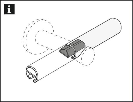 Verbinder für Gardinenstangen mit Innenlauf I Ø 16 mm Metall