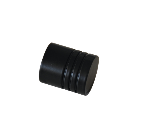 Endstück Zylinder für Gardinenstange Chicago Ø 20 mm schwarz-matt